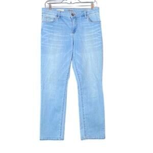 Kut From The Kloth Womens Jeans Blue Denim Reese Straight Ankle Stretch 8